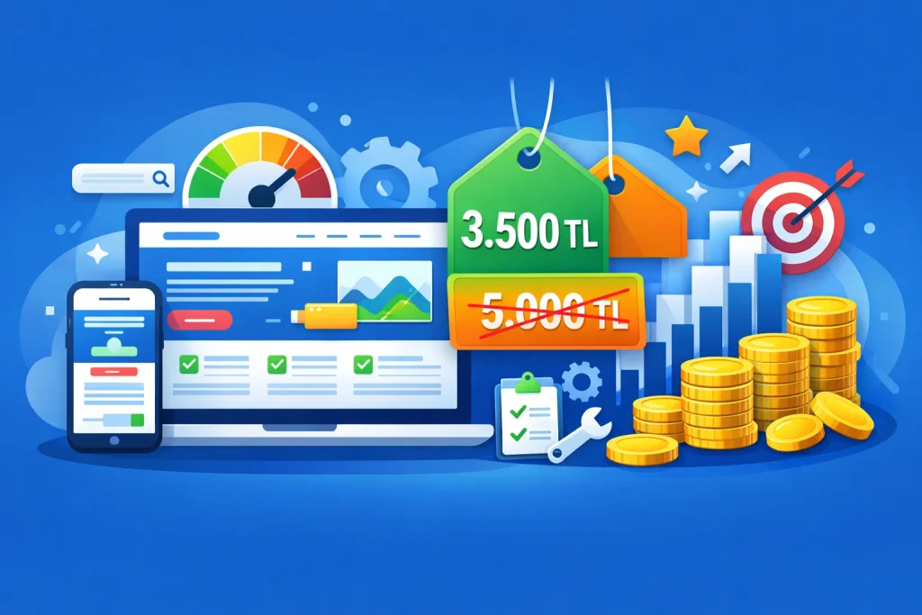 tek sayfa web sitesi fiyatları resmi