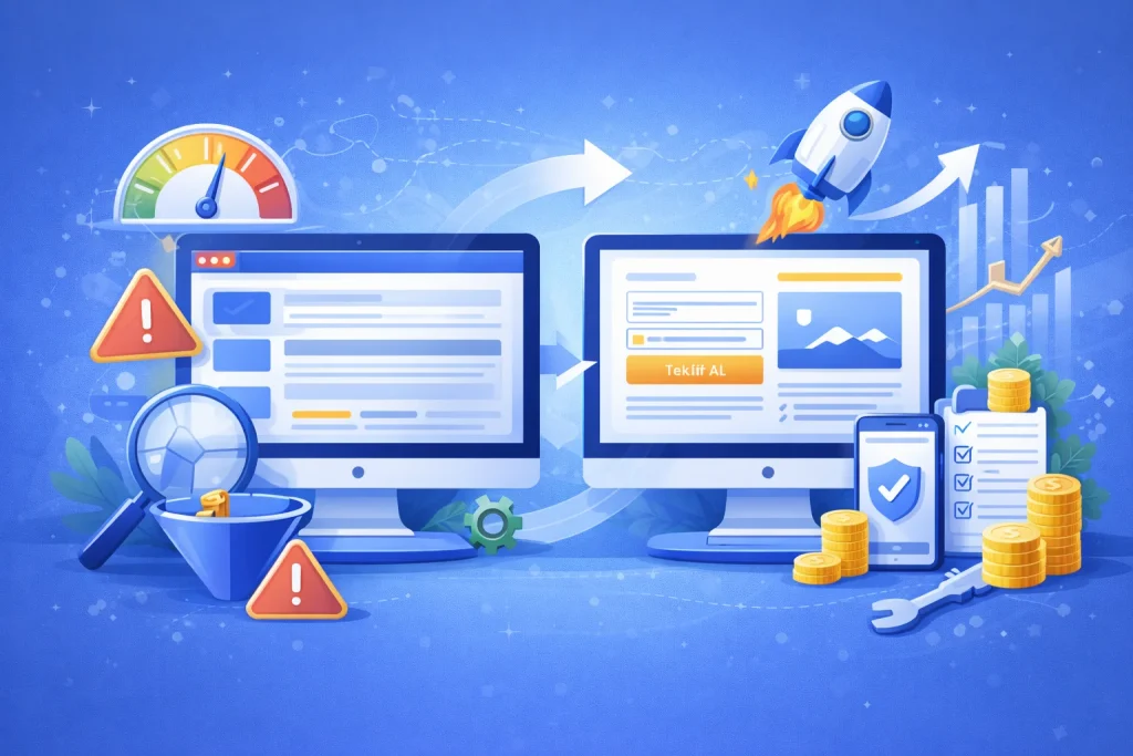 kurumsal web sitesi yenilemenin ne olduğunu açıklayan görsel