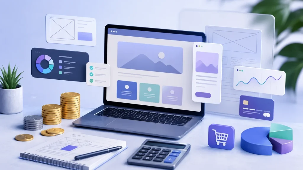 internet sitesi fiyatlarını açıklayan görsel